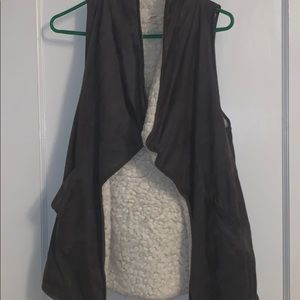 Grey Furry Vest